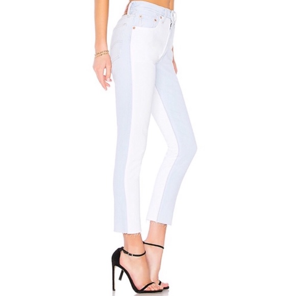 NWT Levi’s 501 Two Tone Skinny Altered Jeans - Picture 2 of 6